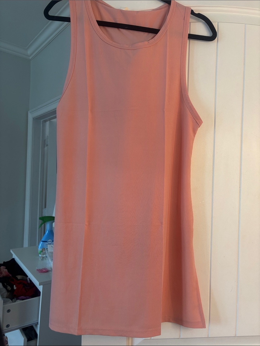 Simple Peach Tank Dress